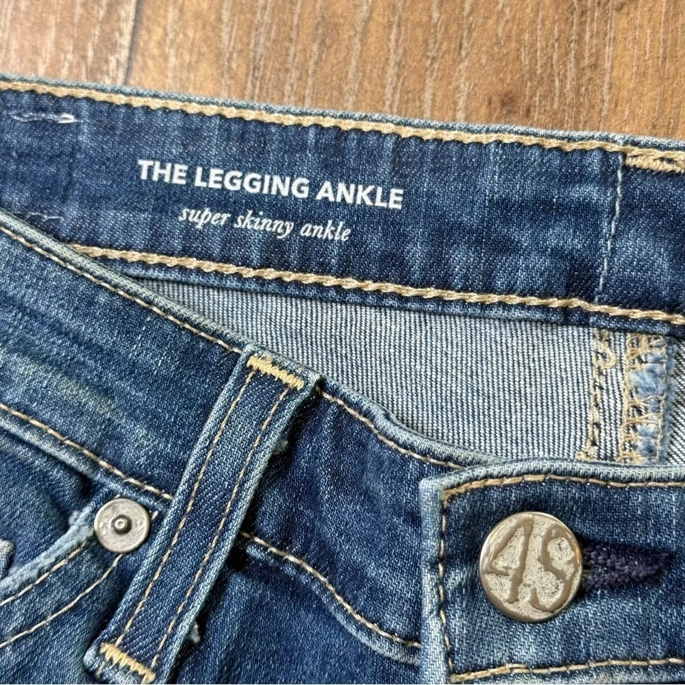 AG Jean The Legging Super Skinny Ankle sz 24 slim blue stretchy mid rise